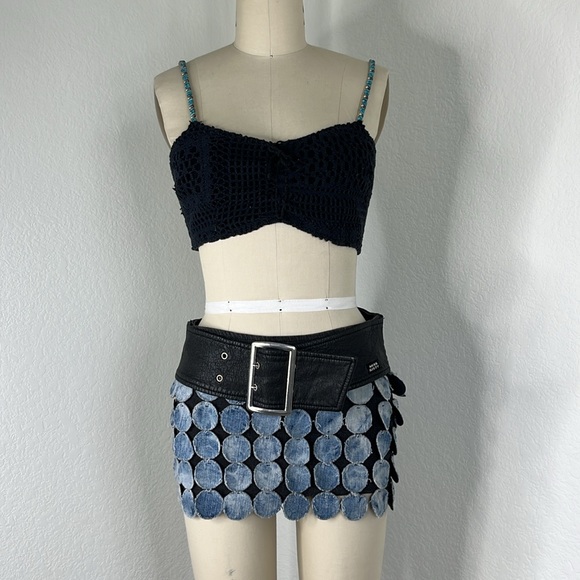 Martine and J Paris Crochet Knit Cropped Top Bralette - Picture 4 of 9